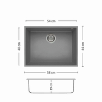 Гранитна Мивка BLOOM  580 U 58/ 44 см