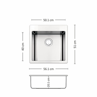 Иноксова Мивка MEGA 561 FI 56/ 51 см