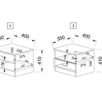 Нощно шкафче Сити 3007 в пет цветови комбинации