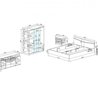 Спален комплект Сити 7073 в пет цветови комбинации
