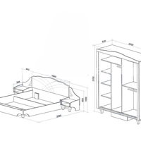 Спален комплект Белисима/ златни орнаменти