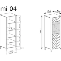 Витрина MM- 4 black с LED осветление