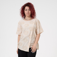 Блуза Големи Размери - 61020 Бежова