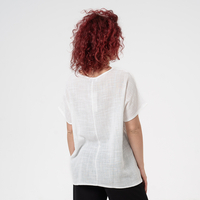 Блуза Големи Размери - 61018 Бяла