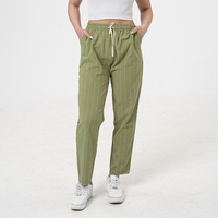 Памучен панталон - 26403 Зелен