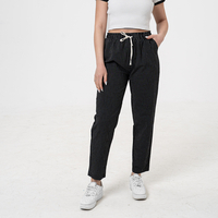 Памучен панталон - 26402 Черен