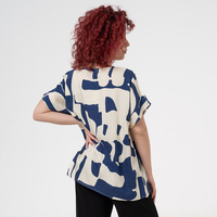 Блуза Големи Размери - 61016 Тъмно синя