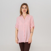 Ленена риза - 165 Розова