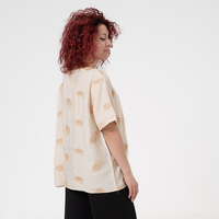 Блуза Големи Размери - 61021 Бежова