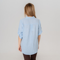 Ленена риза - 165 Синя