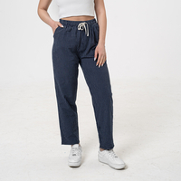 Памучен панталон - 26402 Тъмно син