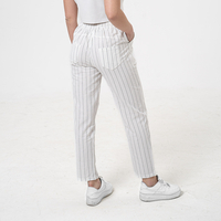 Памучен панталон - 26403 Бял