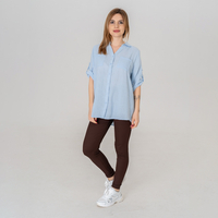 Ленена риза - 165 Синя