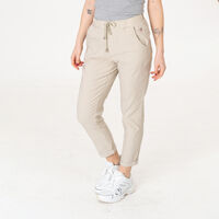 Памучен панталон - 216  Кремав