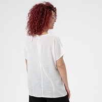 Блуза Големи Размери - 61019 Бяла