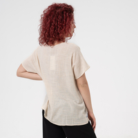 Блуза Големи Размери - 61019 Бежова