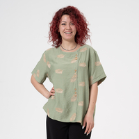 Блуза Големи Размери - 61021 Зелена