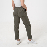 Памучен панталон - 26402 Зелен