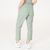 Ленен панталон - 160 Светло зелен