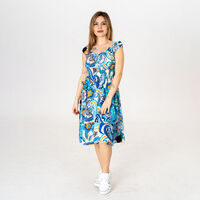 Дълга рокля - 9819 Синя