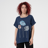 Блуза Големи Размери - 61018 Синя