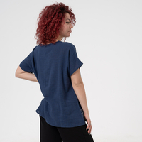 Блуза Големи Размери - 61019 Тъмно синя