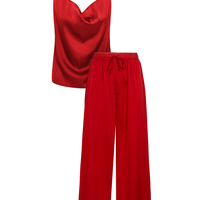 Red Velvet Night - Long Pants Set