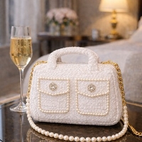 ЧАНТА Lady Bouclé Pearl Noir & Blanc 02