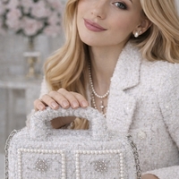 Lady Bouclé Pearl Noir & Blanc 01