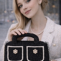 Lady Bouclé Pearl Noir & Blanc 01