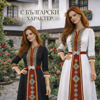 Рокля „Елица“- С фолклорен акцент