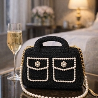 ЧАНТА Lady Bouclé Pearl Noir & Blanc 02