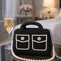 ЧАНТА Lady Bouclé Pearl Noir & Blanc 02