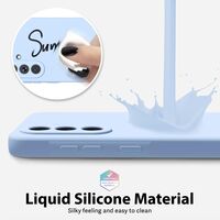 Кейс Silicone Lite за Samsung Galaxy S25, Защита около камерата, Светло син