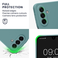Кейс Silicone Lite за Samsung Galaxy A37 5G, Защита около камерата, Зелен