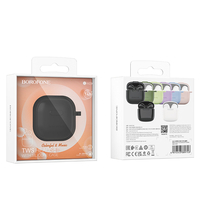 Слушалки Borofone, Bluetooth earphones TWS BW29, Charm+черен силиконов кейс, Черни