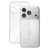 Силиконов кейс за IPhone 17 Pro Armor Anti Shock, защита около камерите, Прозрачен
