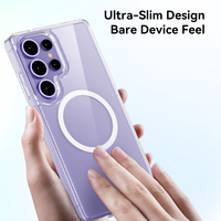 Кейс Mgsafe Magnetic Crystal за Samsung Galaxy S25 Ultra-Rock, Прозрачен