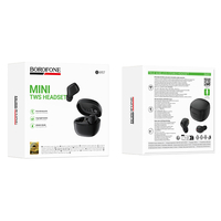 Безжични слушалки Borofone, Bluetooth TWS Earphones BW97 Clear, Черни