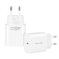 Зарядно адаптер Blavec, BC-7 GaN4, PD QC 45W 3A, Type-C, (TCBC7G4-CW453A), Бързо зареждане, Бяло