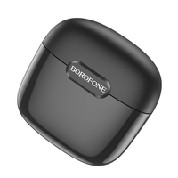 Слушалки Borofone, Bluetooth earphones TWS BW29, Charm+черен силиконов кейс, Черни