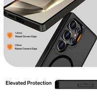 Кейс Magsafe Magnetic Crystal за Samsung Galaxy S25 Ultra-Rock, Черен