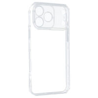 Силиконов кейс за IPhone 17 Pro Armor Anti Shock, защита около камерите, Прозрачен