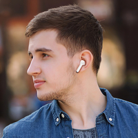 Слушалки Borofone, Bluetooth TWS Earphones FQ3 Soulmate, ANC+ENC шумопотискане, Бели