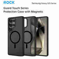 Кейс Magsafe Magnetic Crystal за Samsung Galaxy S25 Ultra-Rock, Черен