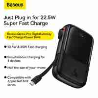 Преносима батерия Baseus QPow Pro 20000mAh USB+Type C PD22,5W (PPQD060301), Черен
