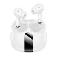 Слушалки Borofone, Bluetooth TWS Earphones FQ3 Soulmate, ANC+ENC шумопотискане, Бели