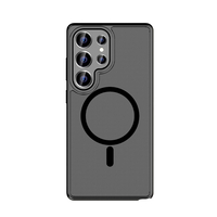 Кейс Magsafe Magnetic Crystal за Samsung Galaxy S25 Ultra-Rock, Черен