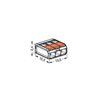 Бърза връзка Compact, за всички видове проводници от 0,2 до 4 mm² - 3-ка - Wago Compact 221-413