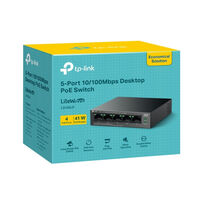 5-портов 10/100Mbps Desktop Switch с 4-порта PoE - Omada by TP-Link LS105LP